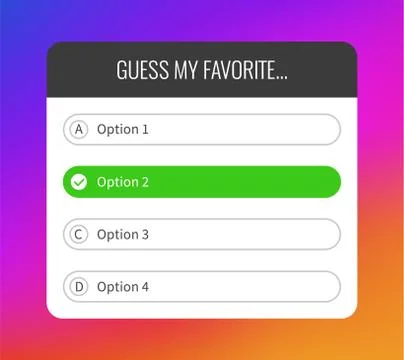 Quiz option. Question interface social media sticker, select and guess buttons イラスト素材