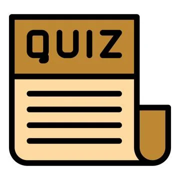 Quiz paper icon vector flat Stock Illustration