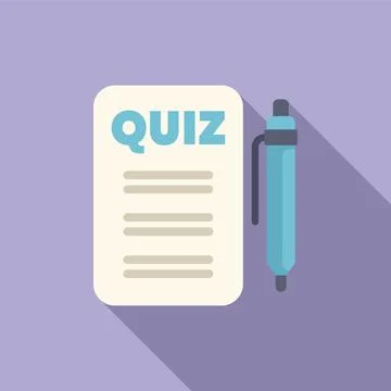 Quiz paper representing online test or examination Stock Illustration