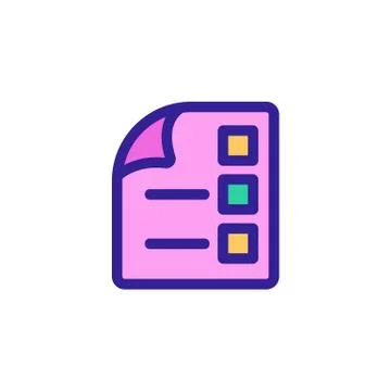 The quiz question answer to the icon vector. Isolated contour symbol Stock Illustration