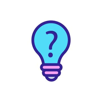 The quiz question answer to the icon vector. Isolated contour symbol Stock Illustration