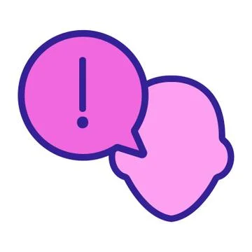 The quiz question answer to the icon vector. Isolated contour symbol Stock Illustration