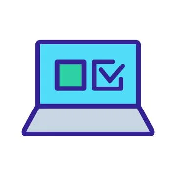 The quiz question answer to the icon vector. Isolated contour symbol Stock Illustration