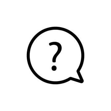 The quiz question answer to the icon vector. Isolated contour symbol illustra Stock Illustration