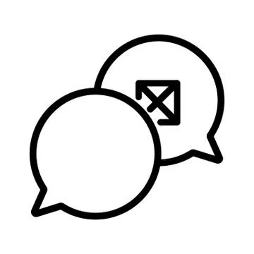 The quiz question answer to the icon vector. Isolated contour symbol illustra Illustrazione stock