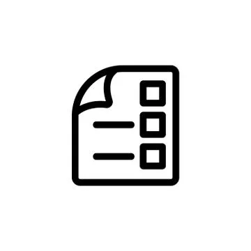 The quiz question answer to the icon vector. Isolated contour symbol illustra Illustrazione stock