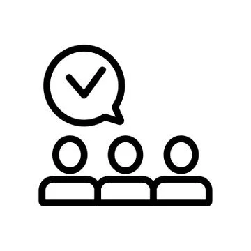 The quiz question answer to the icon vector. Isolated contour symbol illustra Stock Illustration