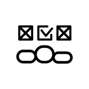 The quiz question answer to the icon vector. Isolated contour symbol illustra Stock Illustration