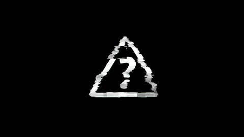 Quiz question mark symbol on analog screen modern glitch Stock Footage 313658372