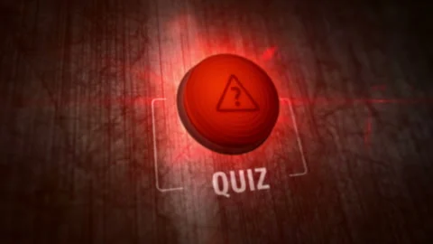 Quiz question mark symbol light flashing on metal control panel lamp Stock Footage 313729102