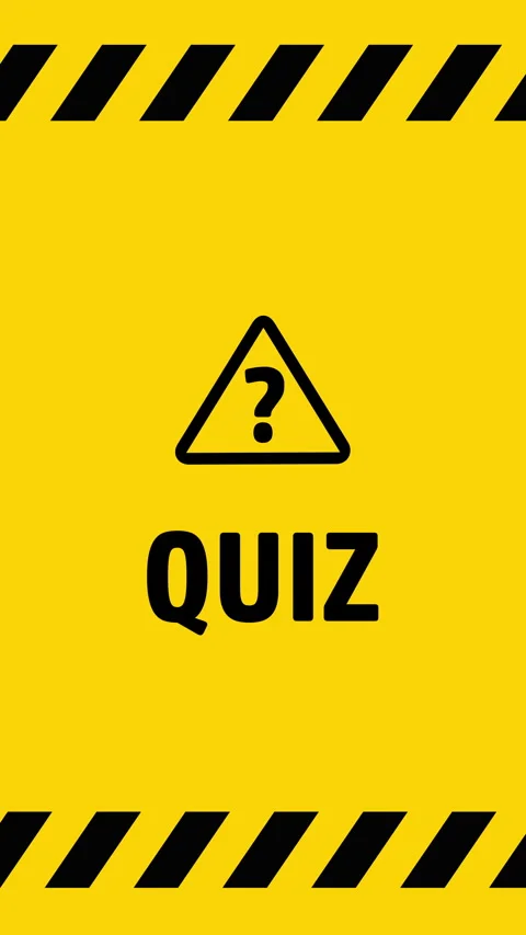 Quiz question mark symbol on yellow background screen vertical Stock Footage 313728934