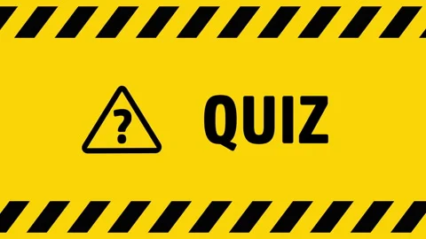 Quiz question mark symbol on yellow background screen Stock Footage 313728980