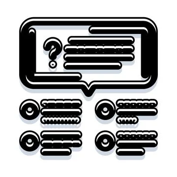 Quiz question with multiple choice answers concept Stock Illustration