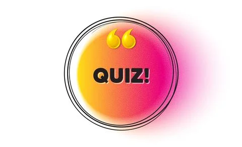 Quiz symbol. Answer question sign. Hand drawn round frame banner. Vector Stock Illustration