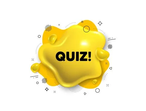 Quiz symbol. Answer question sign. Abstract liquid 3d shape. Vector Stock Illustration