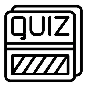Quiz test icon outline vector. Exam show イラスト素材