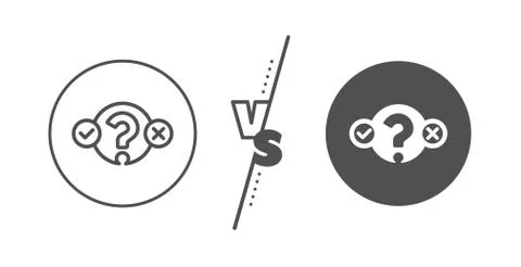 Quiz test line icon. Select answer sign. Vector 스톡 일러스트