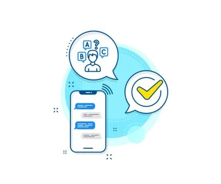 Quiz test line icon. Select answer sign. Vector 스톡 일러스트