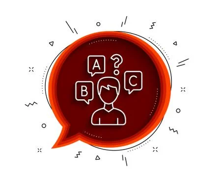 Quiz test line icon. Select answer sign. Vector 스톡 일러스트