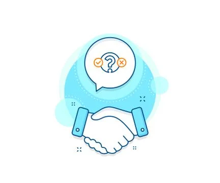 Quiz test line icon. Select answer sign. Vector 스톡 일러스트