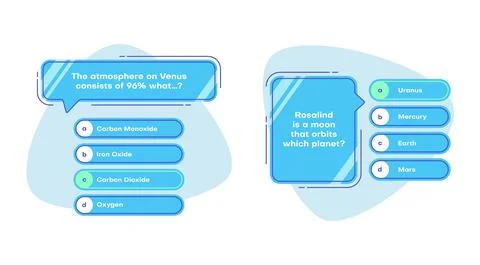 Quiz test menu template, TV show game Stock Illustration