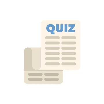 Quiz test paper sheets representing examination assessment Stock Illustration