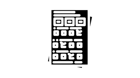 Quiz tests online learning platform glyph icon animation Stock Footage 326731085