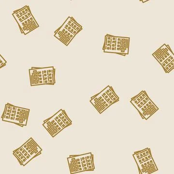 Quiz tests online learning platform line vector seamless pattern Illustrazione stock