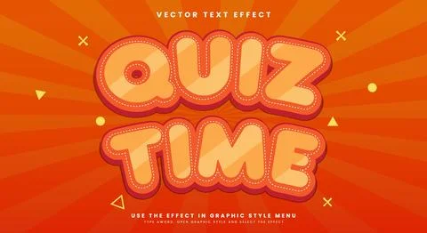 Quiz Time 3d Editable Text Effect イラスト素材