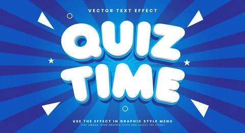 Quiz Time 3d Editable Text Effect Template イラスト素材