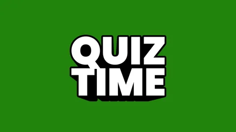 Quiz time 3D Shiny Text on green background animation. Stock Footage 253379525