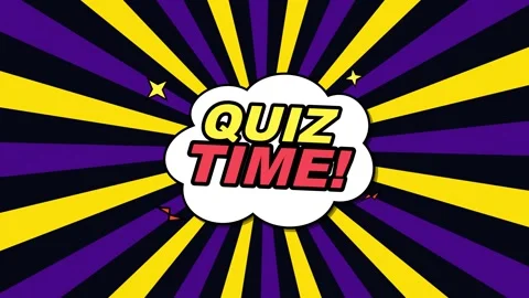 Quiz time animated motion graphic with vibrant colorful text for trivia games Видео 346503756