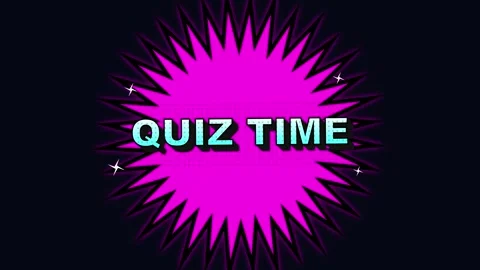 Quiz time concept motion graphic with vibrant neon glowing text for education Stock Footage 345897808