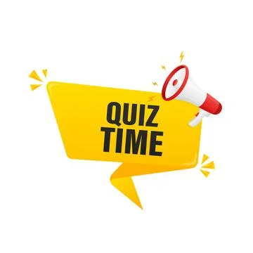 Quiz time megaphone on white background for flyer design. Vector illustration in イラスト素材