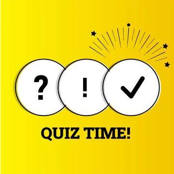 Quiz time, question mark banner design template Stock Illustration