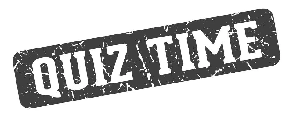 Quiz time rectangular sign. quiz time stamp Stockillustratie