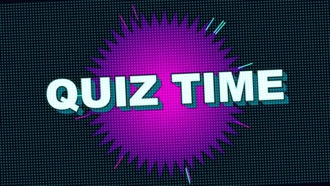 Quiz time retro pop art style banner on halftone background for trivia or gam Stock Footage 345897715