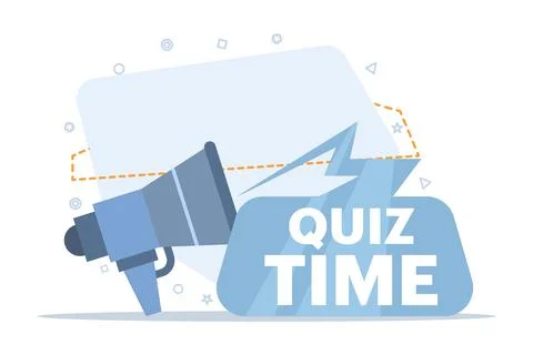 Quiz time speech bubble concept Stock Illustration