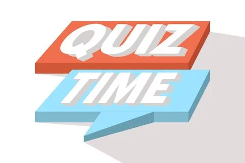 Quiz time speech bubble concept Stock Illustration