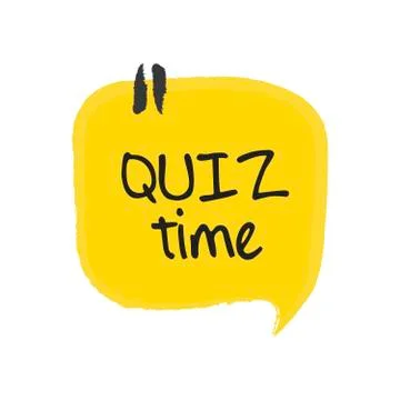 Quiz time speech bubble on white background, vector illustration 스톡 일러스트