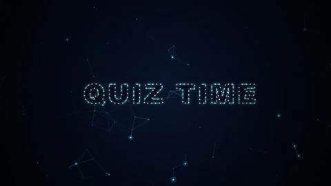 Quiz Time text formed by glowing blue plexus lines Vidéo 339045763
