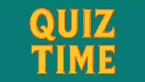 Quiz Time Text Graphic Design Element Stock Illustration