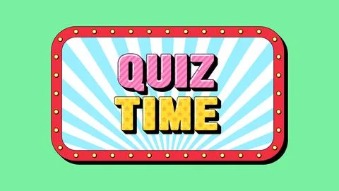 Quiz Time text, online interrogation. Greeting text banner with phrase Quiz T Stock Illustration