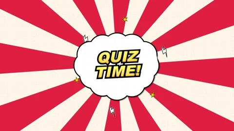 Quiz time typography in bubble over red radial rays Stock Footage 339043383