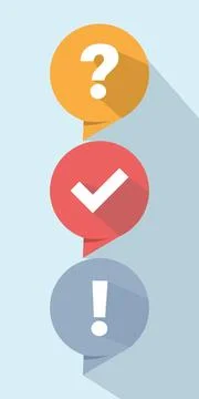 Quiz vector logo concept, questionnaire icon, poll sign, bubble speech symbol. Stock Illustration