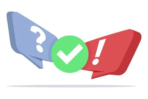 Quiz vector logo concept, questionnaire icon, poll sign, bubble speech symbol. Stock Illustration