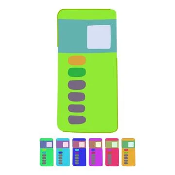 Quiz voting clicker vector cartoon graphic Stock Illustration