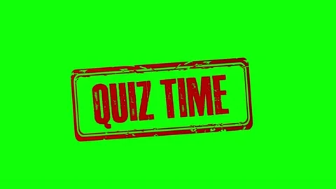 Quize time Rubber Stamps Animation With green screen background. 4K Stock Footage 237446257