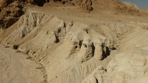 Qumran Caves Where Dead Sea Scrolls Were Found 库存影片 347748053