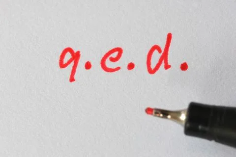 Quod erat demonstrandum Stock Photos